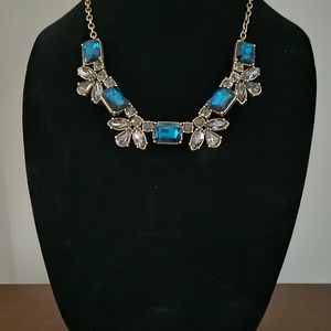 Jcrew statement necklace blue/gray